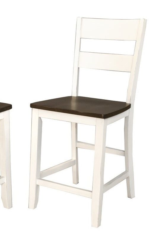 A-America - Mariposa Ladderback Counter Chair in Cocoa-Chalk Finish (Set of 2) - MRPCO3552 veiw 1