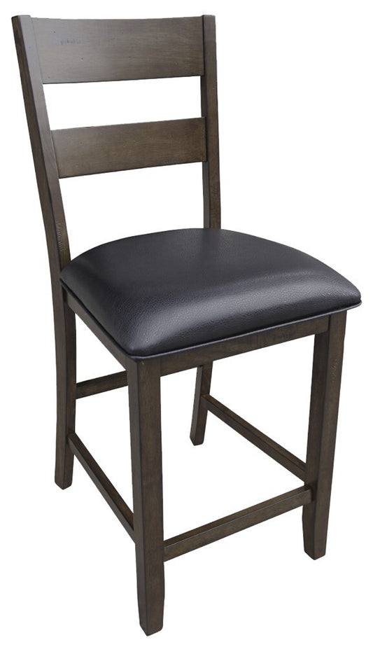 A-America - Mariposa Ladderback Counter Chair with Upholstered Seat in Warm Grey Finish (Set of 2) - MRPWG3552 veiw 1