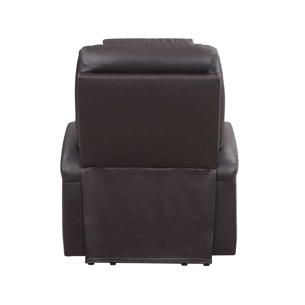 ACME Furniture - Evander Recliner w/Power Lift - Brown Leather Aire - LV02181 veiw 5