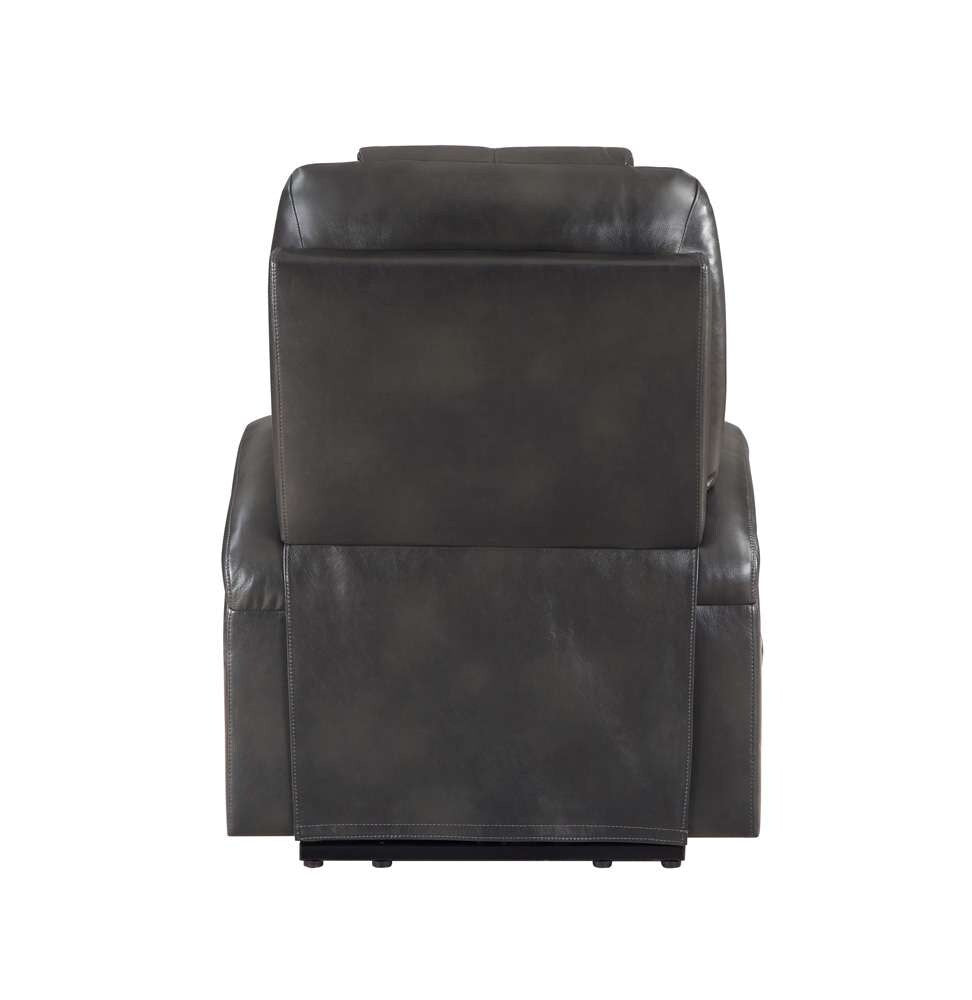 ACME Furniture - Evander Recliner w/Power Lift - Gunmetal Leather Aire - LV02182 veiw 5
