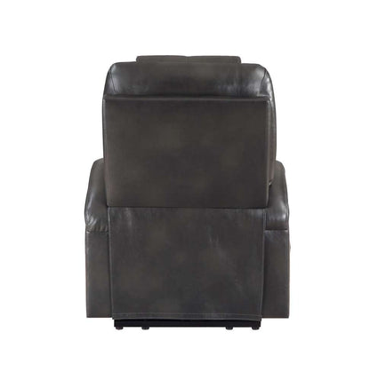 ACME Furniture - Evander Recliner w/Power Lift - Gunmetal Leather Aire - LV02182 veiw 5
