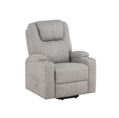 ACME Furniture - Evander Recliner w/Power Lift - Light Gray Chenille - LV02180 veiw 2