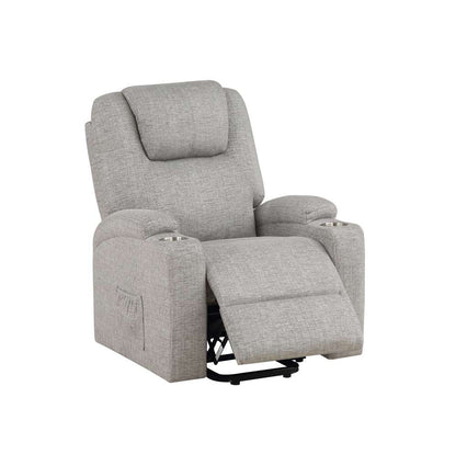 ACME Furniture - Evander Recliner w/Power Lift - Light Gray Chenille - LV02180 veiw 6