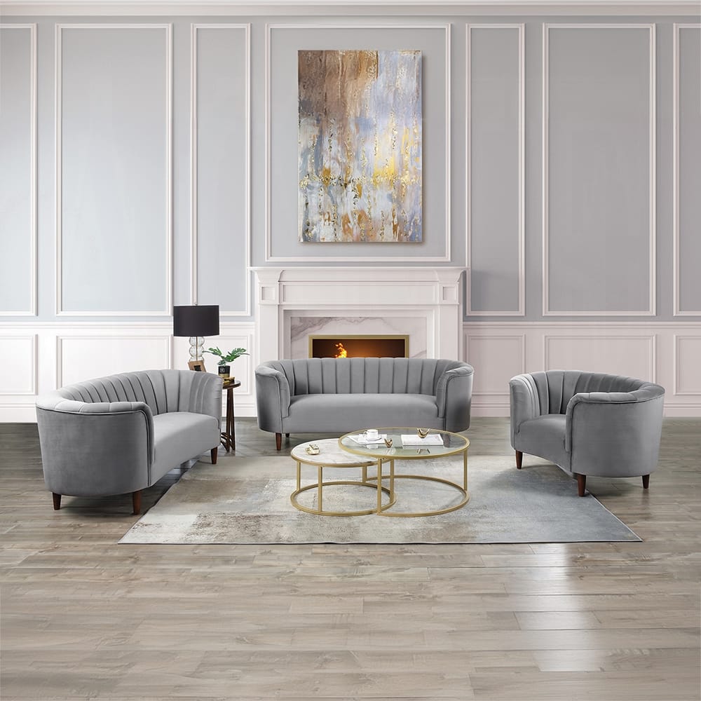 ACME Furniture - Millephri Sofa - Gray Velvet - LV00166 view 7