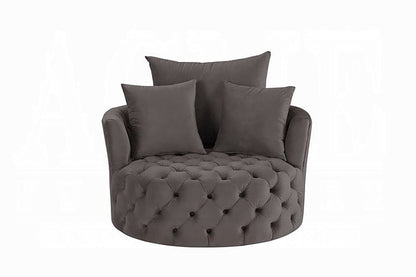 ACME Furniture - Zunyas Accent Chair w/Swivel - Gray Velvet - AC00292 view 2