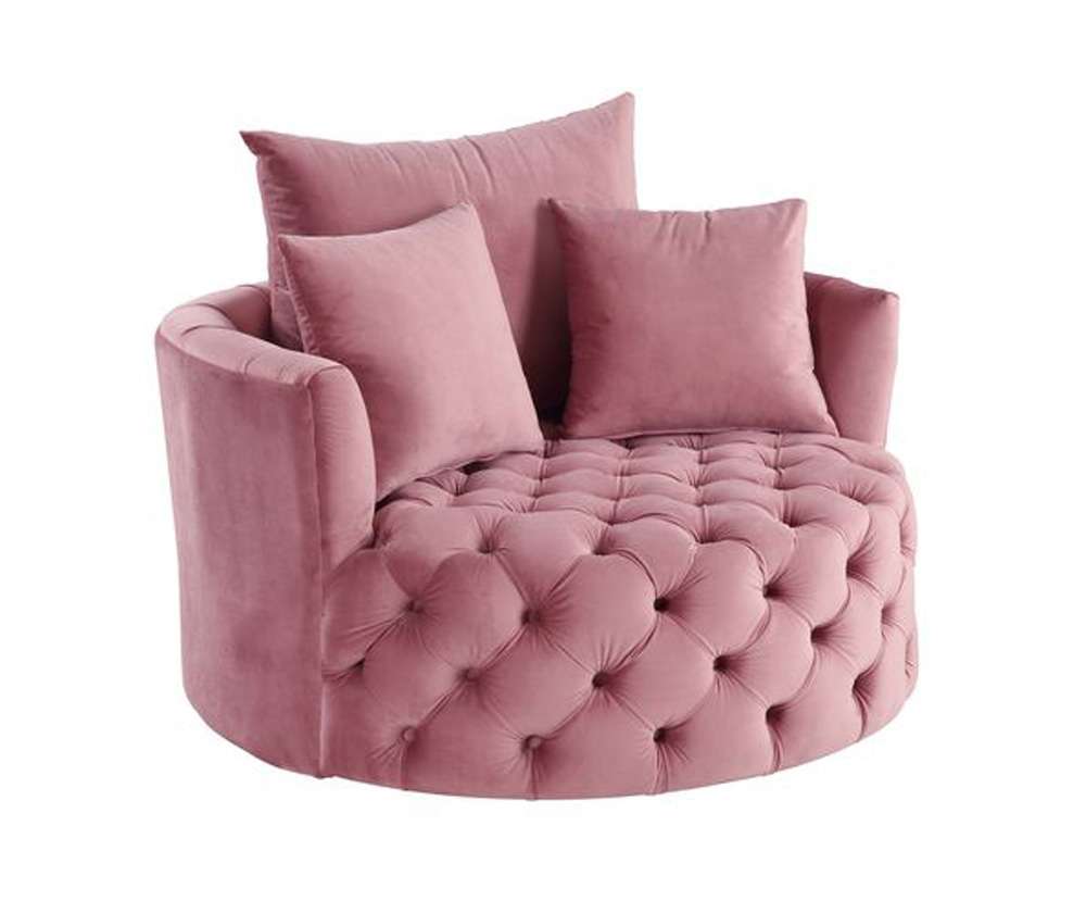 ACME Furniture - Zunyas Accent Chair w/Swivel - Pink Velvet - AC00291 view 1