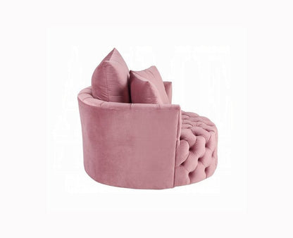 ACME Furniture - Zunyas Accent Chair w/Swivel - Pink Velvet - AC00291 view 3