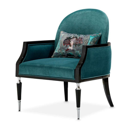 AICO by Michael Amini - La Francaise Accent Chair - Azure/Black - LFR-FRSE834-AZR-805 veiw 1