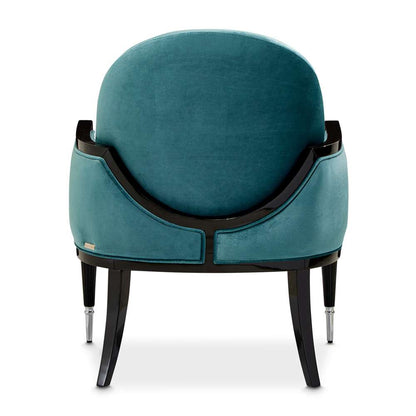 AICO by Michael Amini - La Francaise Accent Chair - Azure/Black - LFR-FRSE834-AZR-805 veiw 2