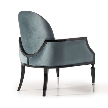 AICO by Michael Amini - La Francaise Accent Chair - Azure/Black - LFR-FRSE834-AZR-805 veiw 6