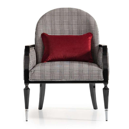AICO by Michael Amini - La Francaise Accent Chair - Domino/Black - LFR-FRSE834-DMO-805 veiw 1