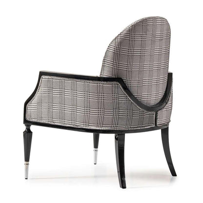 AICO by Michael Amini - La Francaise Accent Chair - Domino/Black - LFR-FRSE834-DMO-805 veiw 4