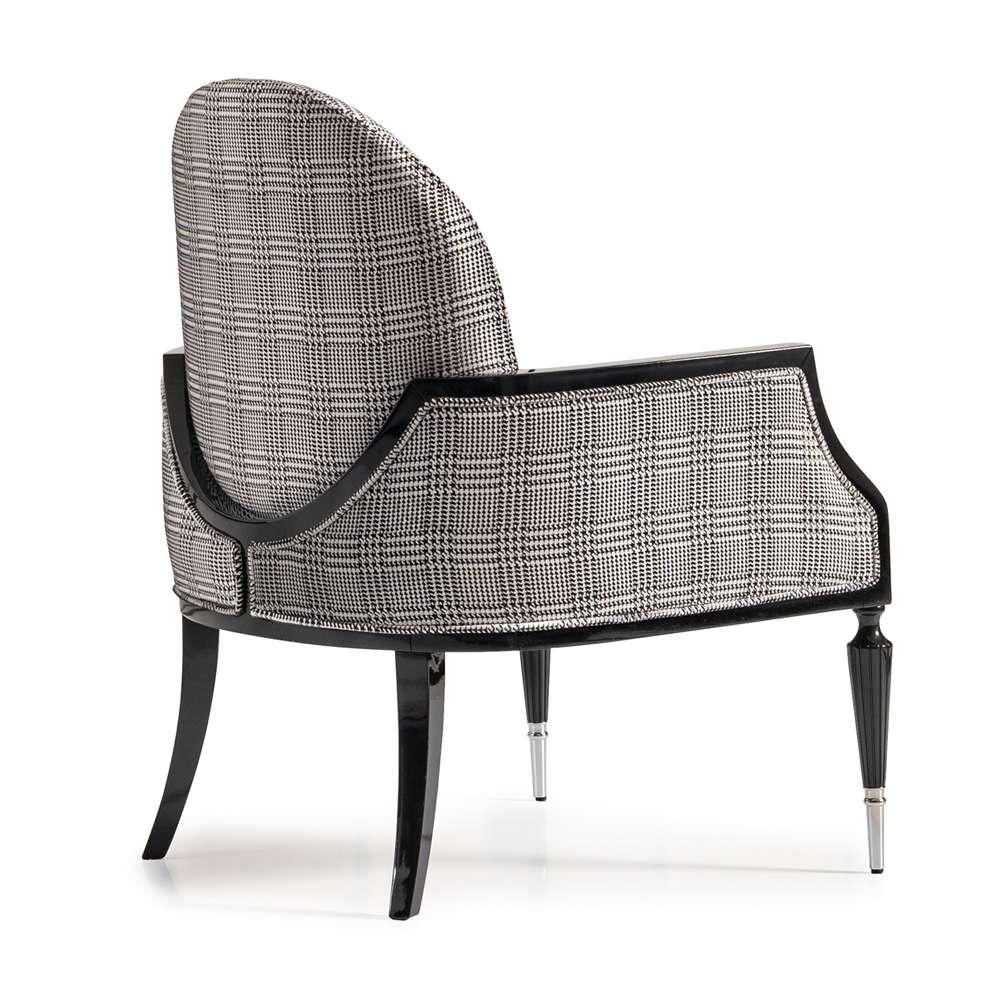AICO by Michael Amini - La Francaise Accent Chair - Domino/Black - LFR-FRSE834-DMO-805 veiw 5