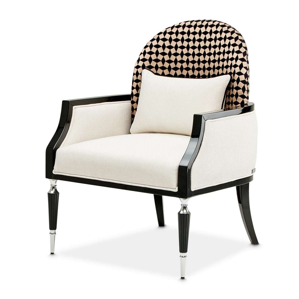 AICO by Michael Amini - La Francaise Accent Chair - Cafe au Lait/Black - LFR-FRSE834-CAF-805 veiw 1