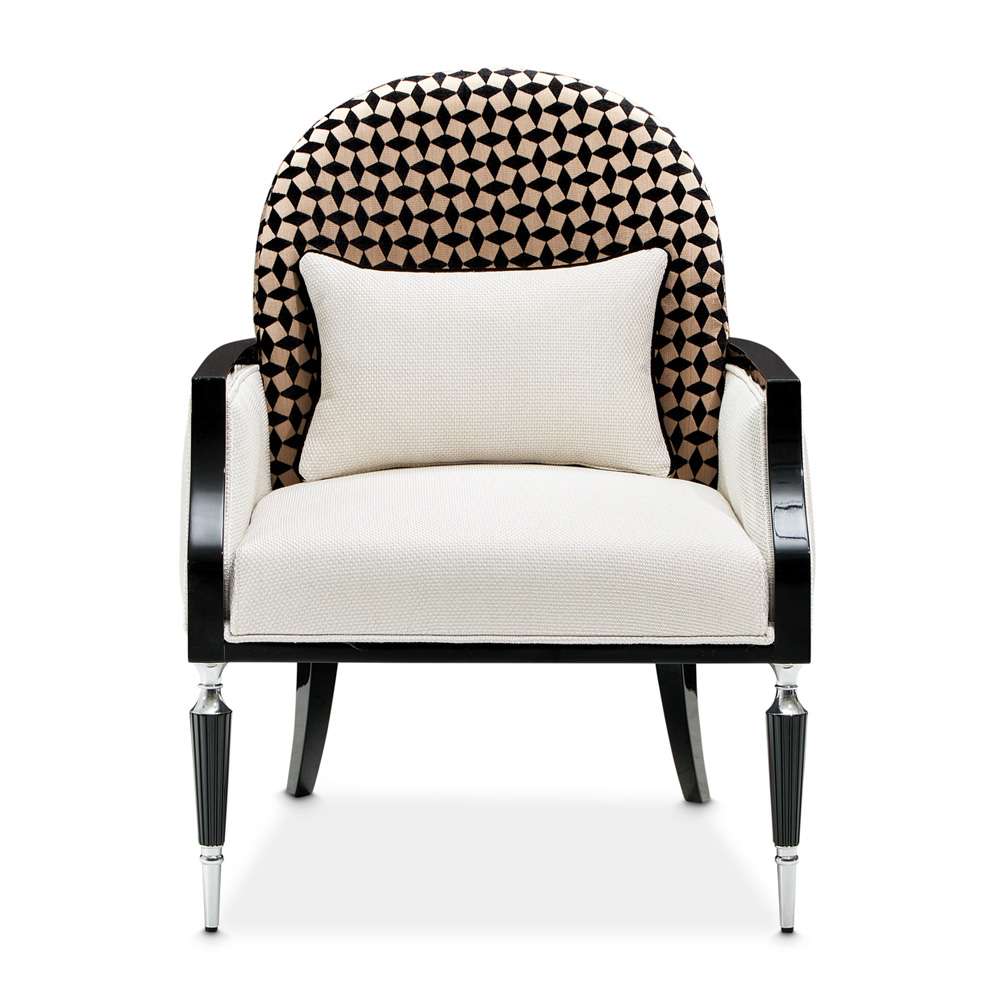 AICO by Michael Amini - La Francaise Accent Chair - Cafe au Lait/Black - LFR-FRSE834-CAF-805 veiw 2