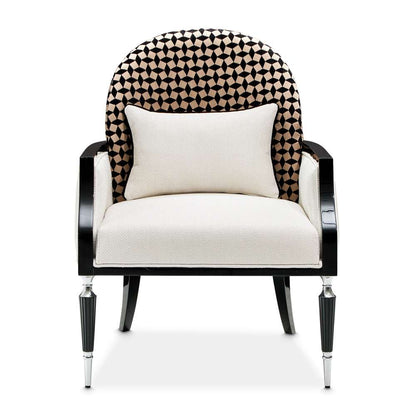AICO by Michael Amini - La Francaise Accent Chair - Cafe au Lait/Black - LFR-FRSE834-CAF-805 veiw 2