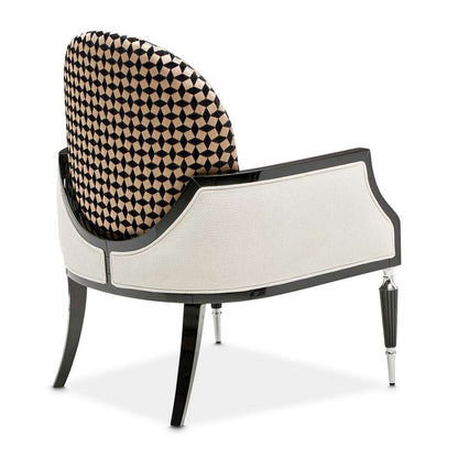 AICO by Michael Amini - La Francaise Accent Chair - Cafe au Lait/Black - LFR-FRSE834-CAF-805 veiw 4