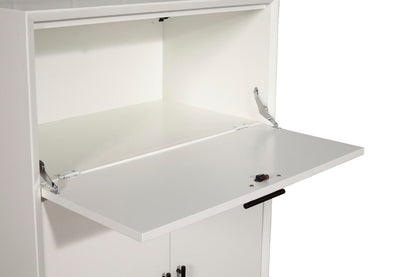 Alpine Furniture - Flynn Large Bar Cabinet w/Drop Down Tray, White - 966-W-16 veiw 2