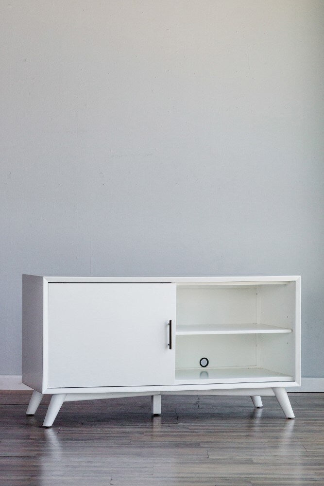 Alpine Furniture - Flynn Small TV Console, White - 966-W-15 veiw 1
