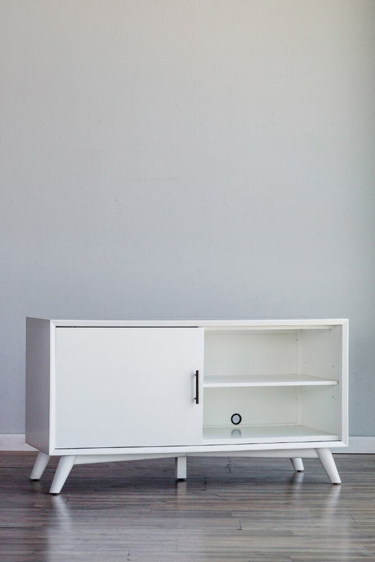 Alpine Furniture - Flynn Small TV Console, White - 966-W-15 veiw 1