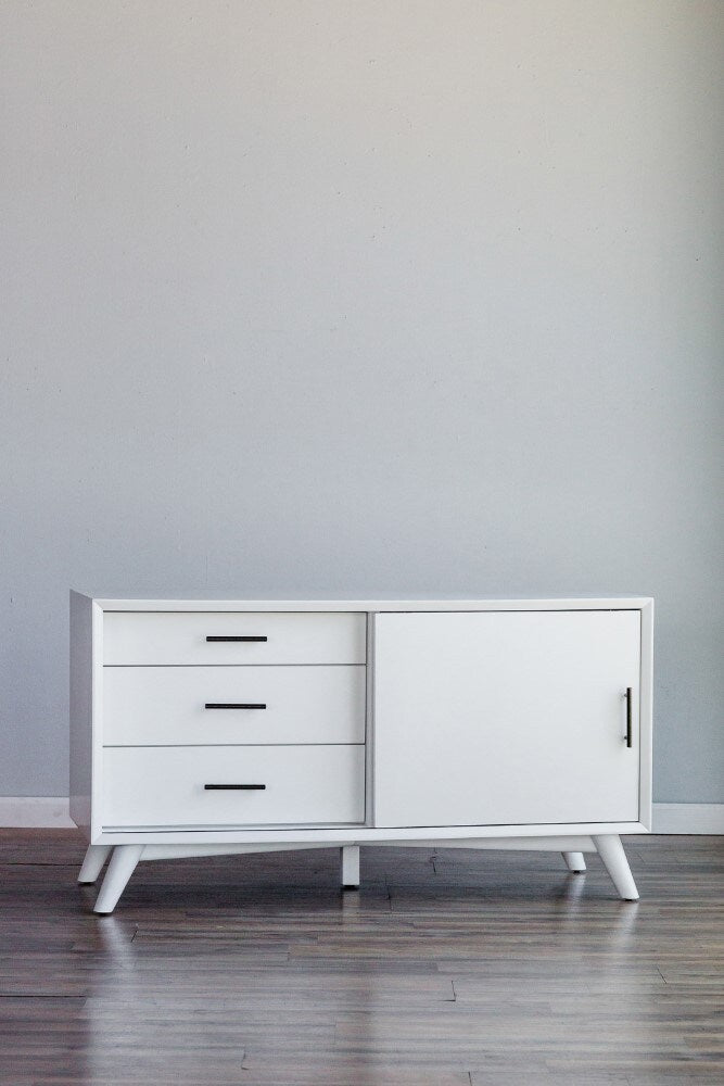 Alpine Furniture - Flynn Small TV Console, White - 966-W-15 veiw 2