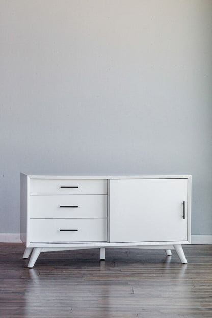 Alpine Furniture - Flynn Small TV Console, White - 966-W-15 veiw 2