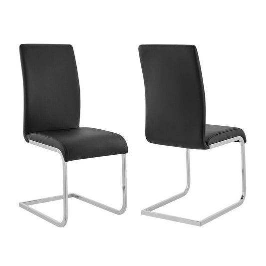 Armen Living - Amanda Black Side Chair (Set of 2) - LCAMSIBL veiw 1