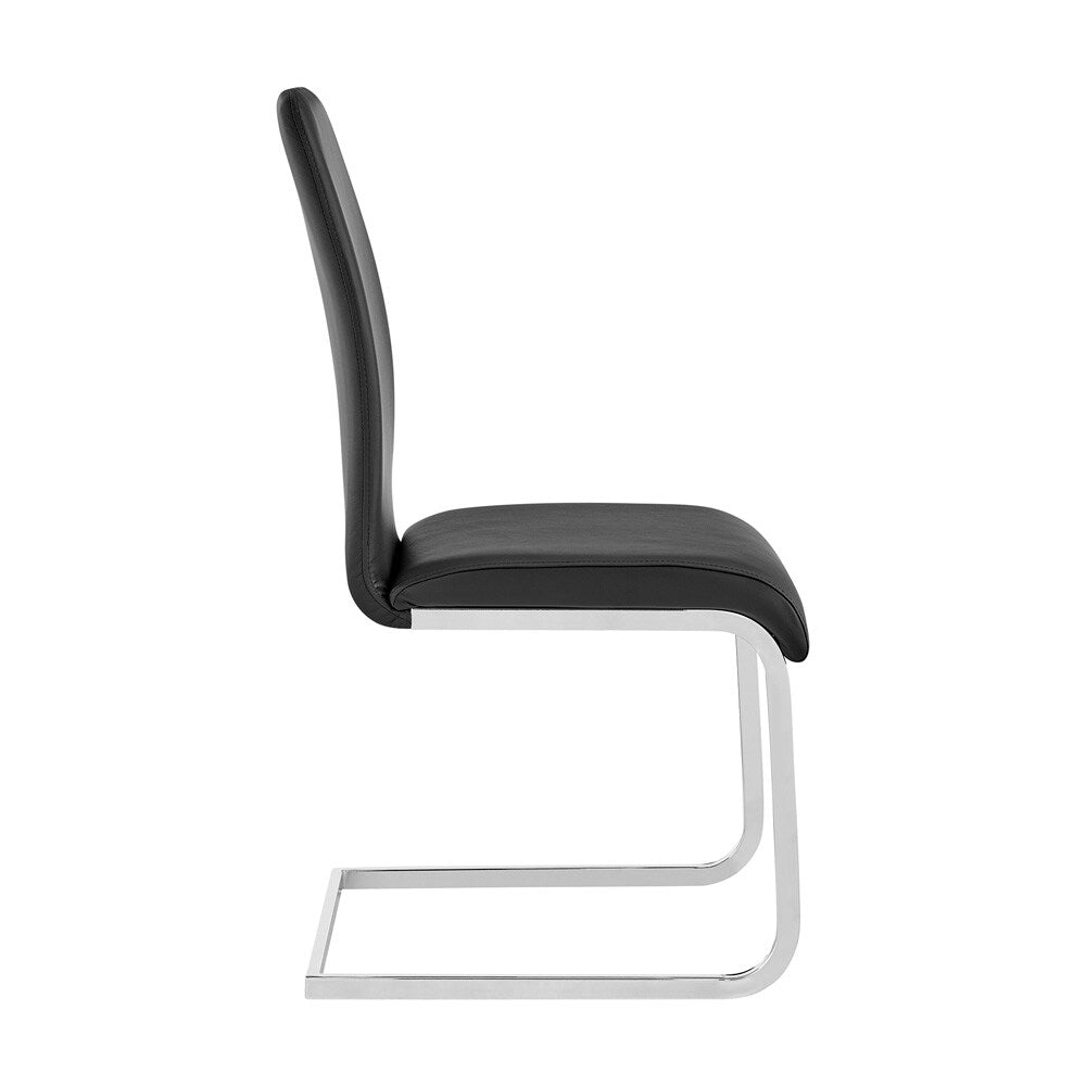 Armen Living - Amanda Black Side Chair (Set of 2) - LCAMSIBL veiw 3