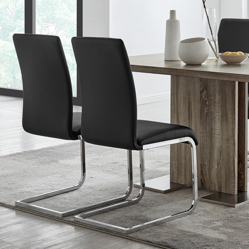 Armen Living - Amanda Black Side Chair (Set of 2) - LCAMSIBL veiw 7