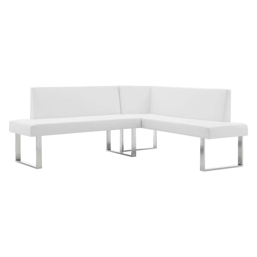 Armen Living - Amanda White Corner Sofa - LCAMCOWHSF veiw 1