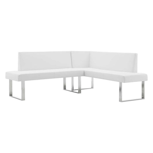 Armen Living - Amanda White Corner Sofa - LCAMCOWHSF veiw 1