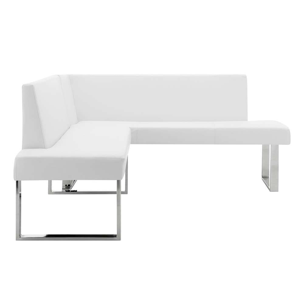 Armen Living - Amanda White Corner Sofa - LCAMCOWHSF veiw 2