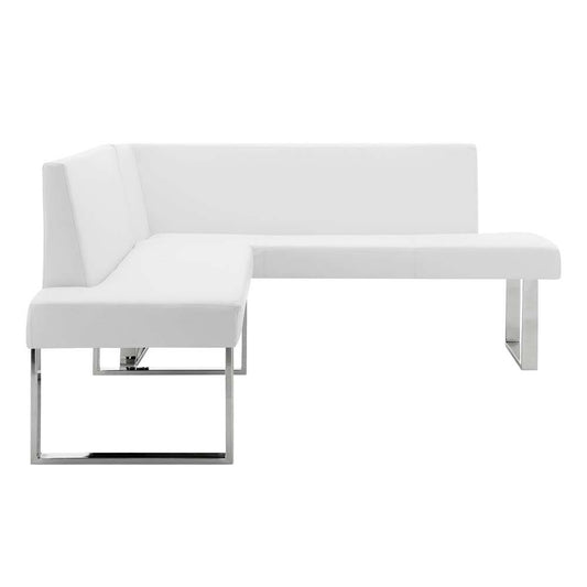 Armen Living - Amanda White Corner Sofa - LCAMCOWHSF veiw 2