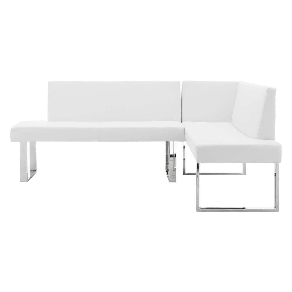 Armen Living - Amanda White Corner Sofa - LCAMCOWHSF veiw 3