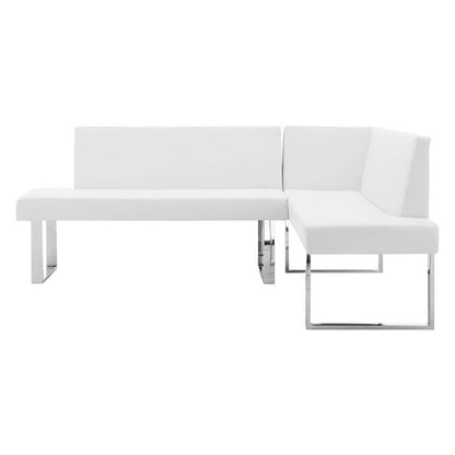 Armen Living - Amanda White Corner Sofa - LCAMCOWHSF veiw 3