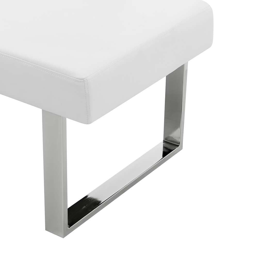 Armen Living - Amanda White Corner Sofa - LCAMCOWHSF veiw 6