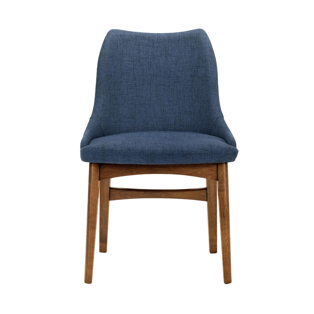 Armen Living - Arcadia and Azalea 42in Round Blue and Walnut Wood 5 Piece Dining Set - SETARDI5AZWABLU42 veiw 9