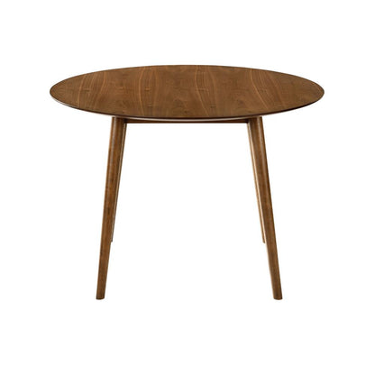 Armen Living - Arcadia and Juno 42in Round Blue and Walnut Wood 5 Piece Dining Set - SETARDI5JNWABLU42 veiw 3