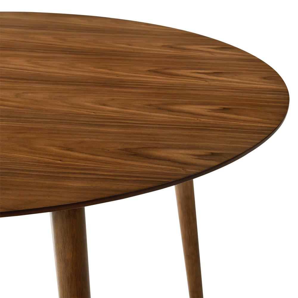 Armen Living - Arcadia and Juno 42in Round Blue and Walnut Wood 5 Piece Dining Set - SETARDI5JNWABLU42 veiw 5