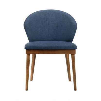 Armen Living - Arcadia and Juno 42in Round Blue and Walnut Wood 5 Piece Dining Set - SETARDI5JNWABLU42 veiw 9