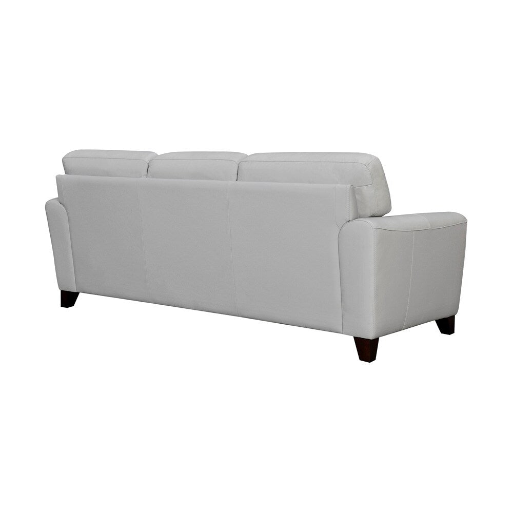 Armen Living - Bergen 87in Dove Gray Genuine Leather Square Arm Sofa - LCBE3DV veiw 3