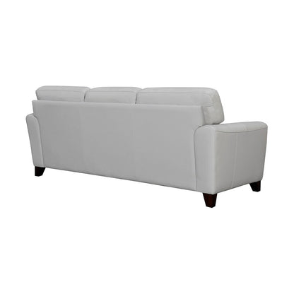 Armen Living - Bergen 87in Dove Gray Genuine Leather Square Arm Sofa - LCBE3DV veiw 3
