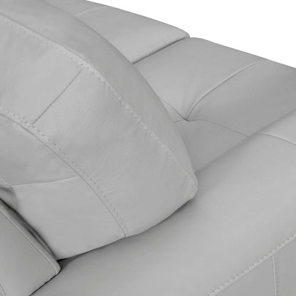 Armen Living - Bergen 87in Dove Gray Genuine Leather Square Arm Sofa - LCBE3DV veiw 5