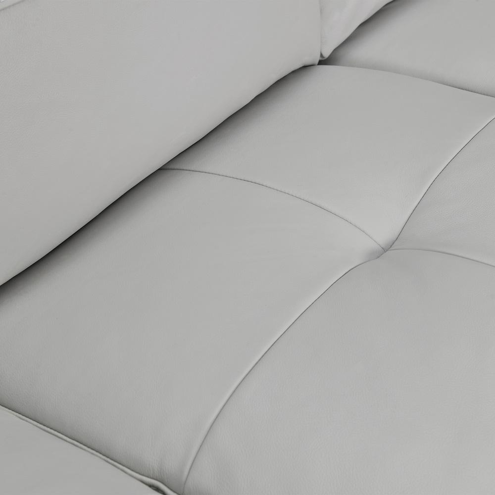 Armen Living - Bergen 87in Dove Gray Genuine Leather Square Arm Sofa - LCBE3DV veiw 6