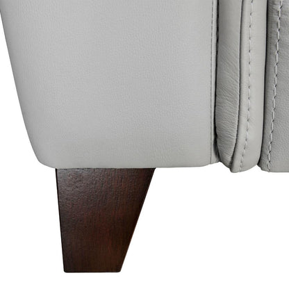 Armen Living - Bergen 87in Dove Gray Genuine Leather Square Arm Sofa - LCBE3DV veiw 7