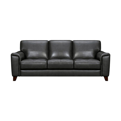 Armen Living - Bergen 87in Pewter Genuine Leather Square Arm Sofa - LCBE3PW veiw 1