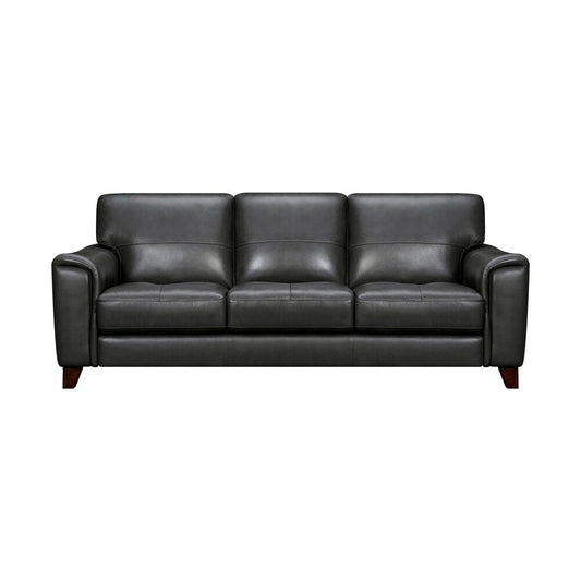 Armen Living - Bergen 87in Pewter Genuine Leather Square Arm Sofa - LCBE3PW veiw 1