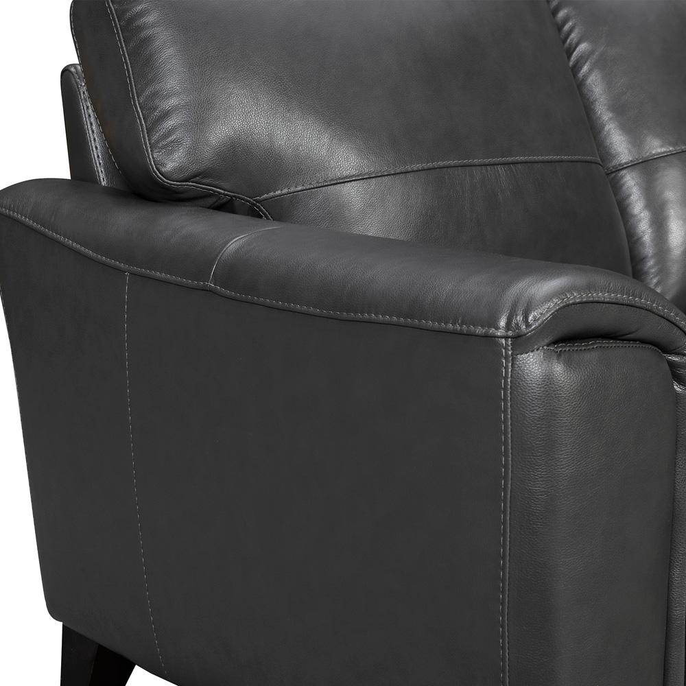 Armen Living - Bergen 87in Pewter Genuine Leather Square Arm Sofa - LCBE3PW veiw 4