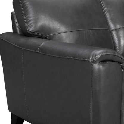 Armen Living - Bergen 87in Pewter Genuine Leather Square Arm Sofa - LCBE3PW veiw 4