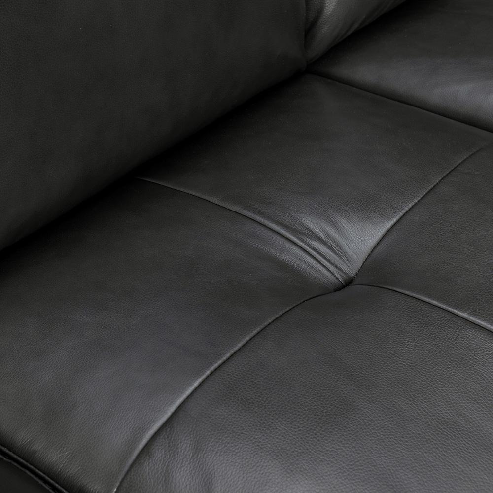 Armen Living - Bergen 87in Pewter Genuine Leather Square Arm Sofa - LCBE3PW veiw 6